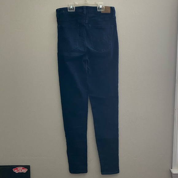 These are dark blue jeans. These are super stretchy. - Picture 3 of 4